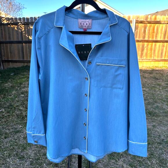 Buru Other - Buru Pajama light blue Top with Pocket XL